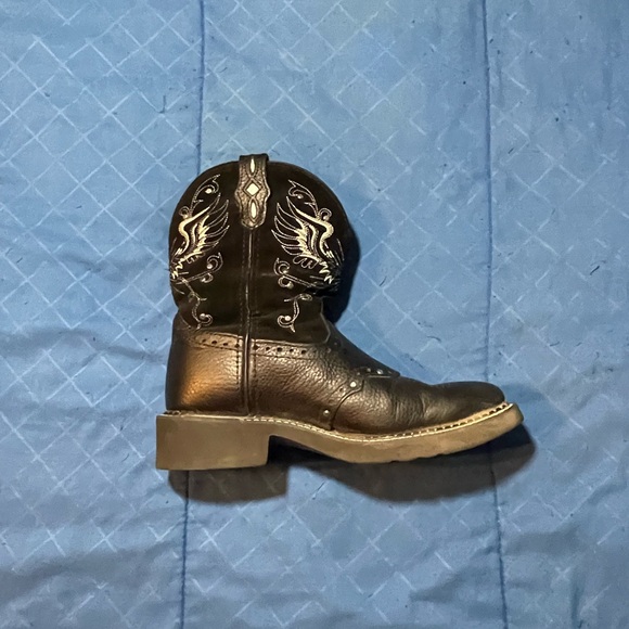 Justtin gypsy L9977 square toe cowgirl wester boots size 8B - Picture 8 of 16